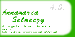 annamaria selmeczy business card